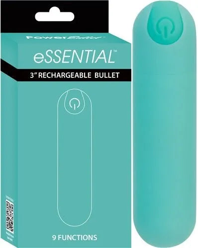 Essential 3" Rechargeable Bullet - Teal with Storage Case - Take A Peek