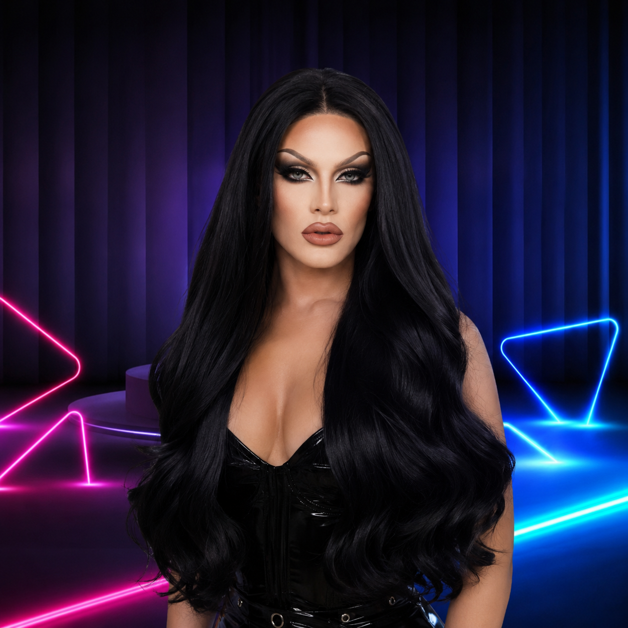Long Black Wavy Lace Front Wig - Take A Peek
