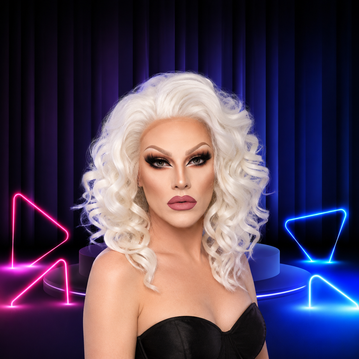 Premium lace front wig for drag queens in Australia with natural hairline and volume.