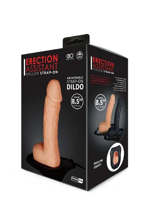 Erection Assistant Hollow Strap On 8.5" Flesh - Take A Peek