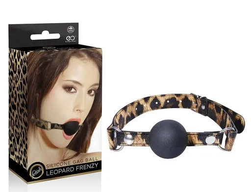 LEOPARD FRENZY SILICONE BALL GAG - Take A Peek