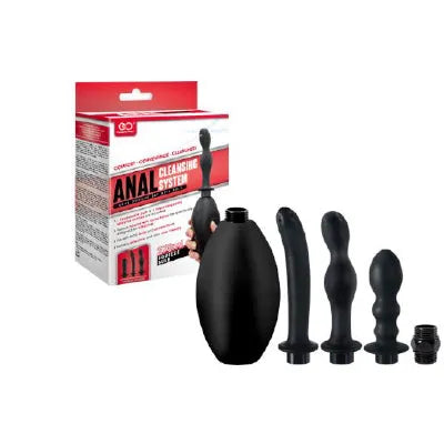 ANAL DOUCHE SET WITH BULB BLACK - Take A Peek