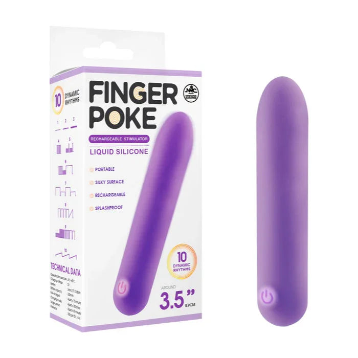 FINGER POKE 3.5" MINI VIBRATOR PURPLE - Take A Peek