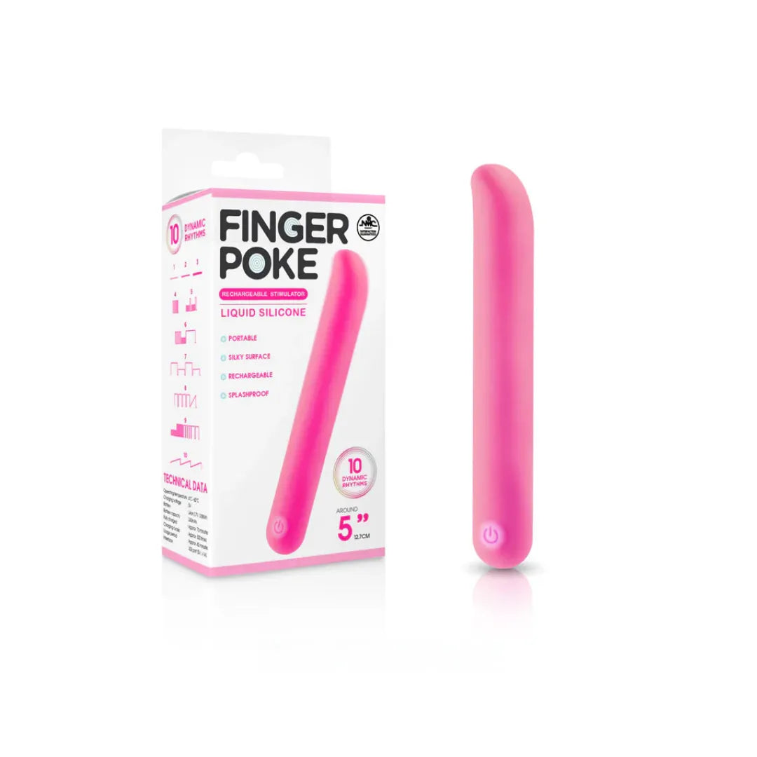 FINGER POKE 5" MINI VIBRATOR PINK - Take A Peek