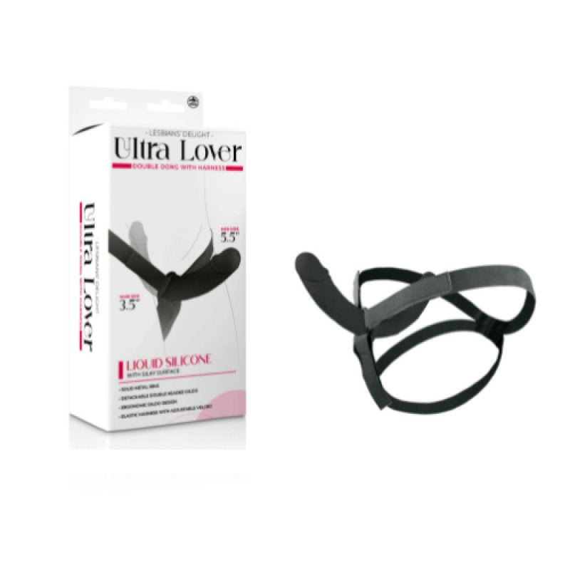 ULTRA LOVER 8" SILICONE DOUBLE DONG WITH STRAP ON-634499