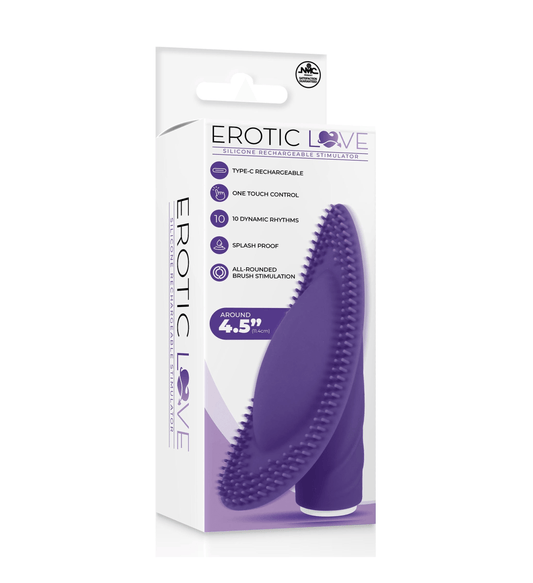 SILICONE 10 SPEED RECHARGEABLE VIBRATOR - PURPLE - Take A Peek