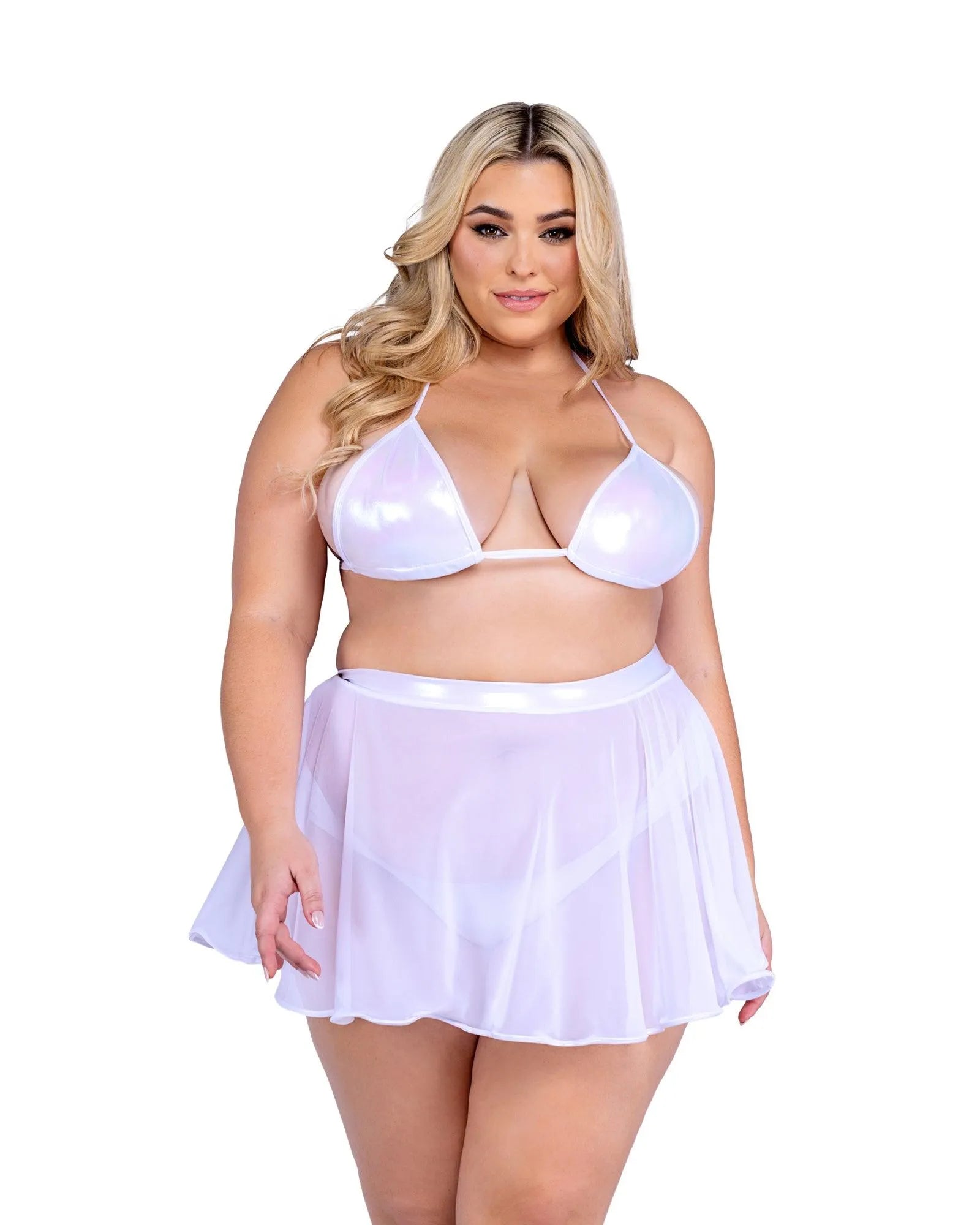 6542 - Sheer Mesh Skirt - Take A Peek