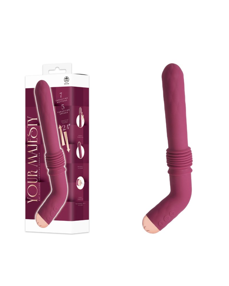 Your Majesty SILICONE RECHARGEABLE THRUSTING VIBRATOR-648502