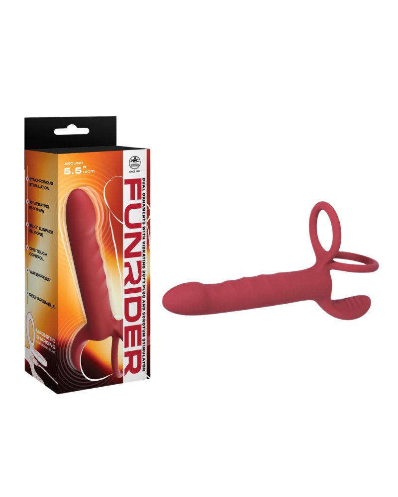 RECHARGEABLE SILICONE VIBRATOR Red-649233