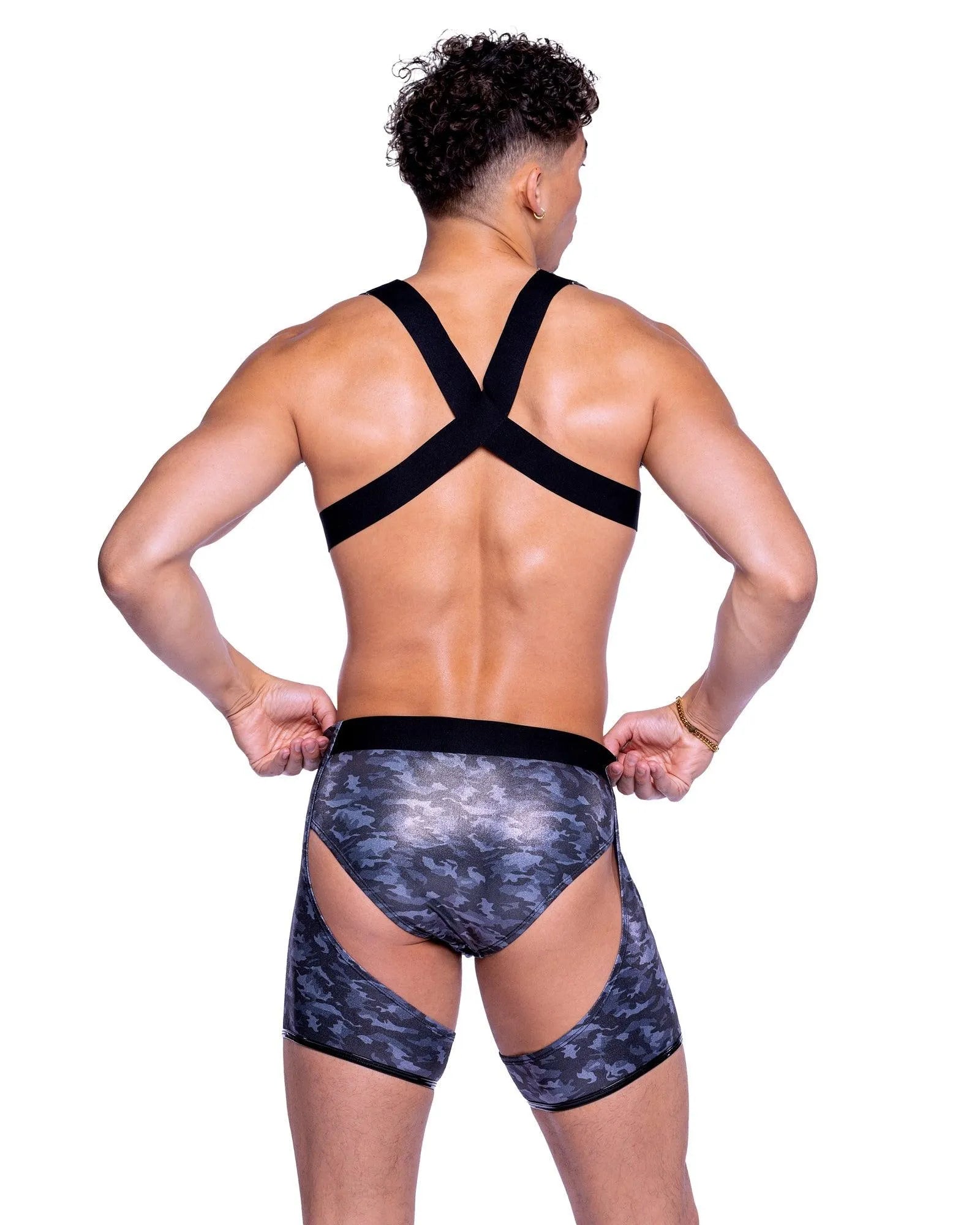 6522 - Shimmer Camouflage Cropped Top - Take A Peek