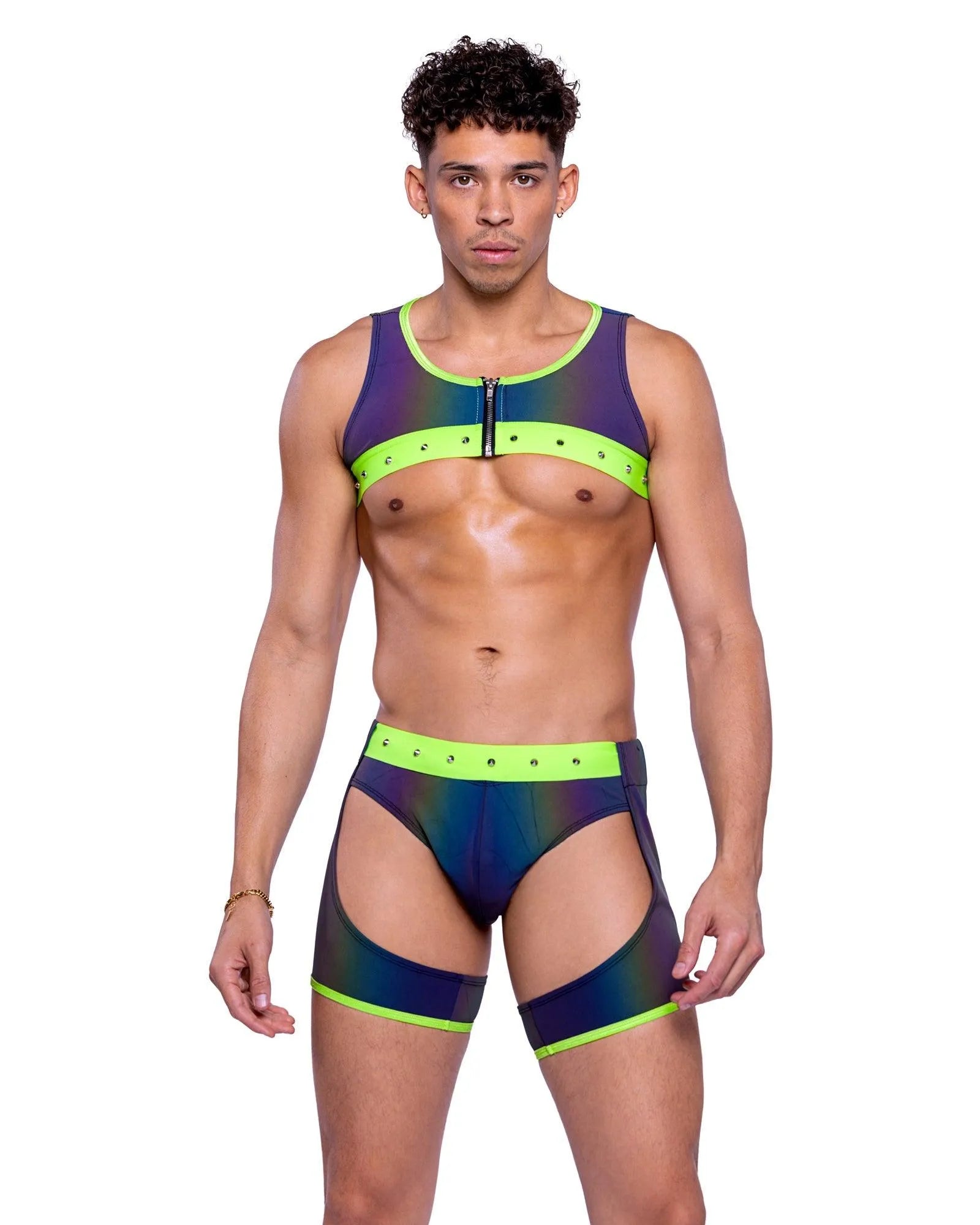 6535 - Reflective Chaps with Stud Detail - Take A Peek