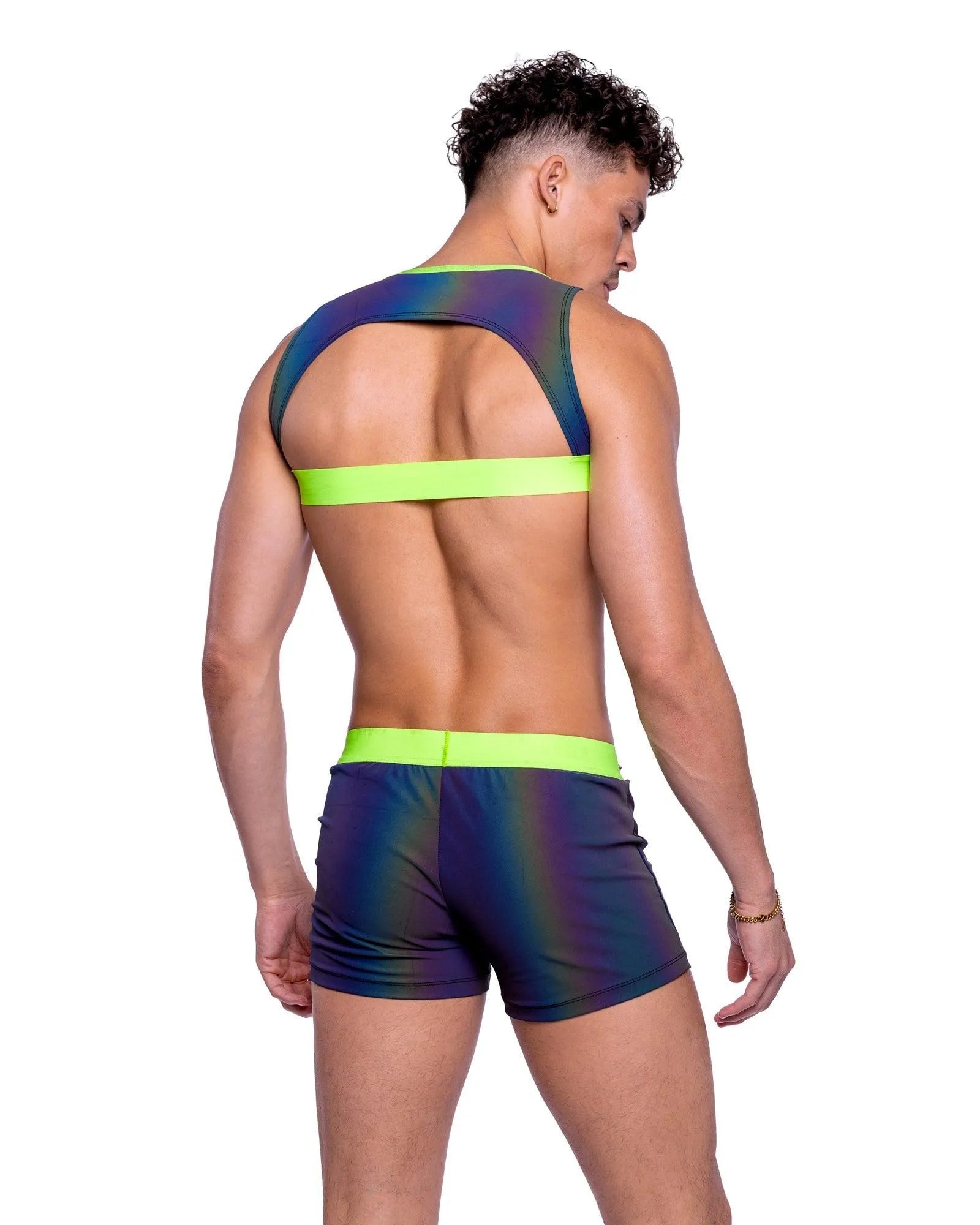 6536 - Reflective Shorts with Stud Details - Take A Peek