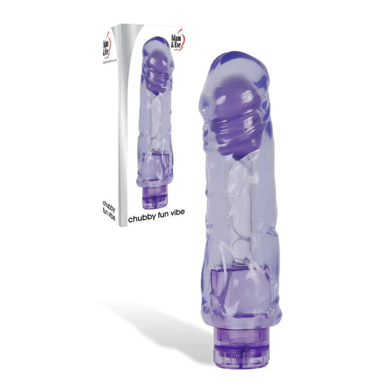 Adam & Eve Chubby Fun Vibe - 22.9 cm (9'') Thick Vibrator - Take A Peek
