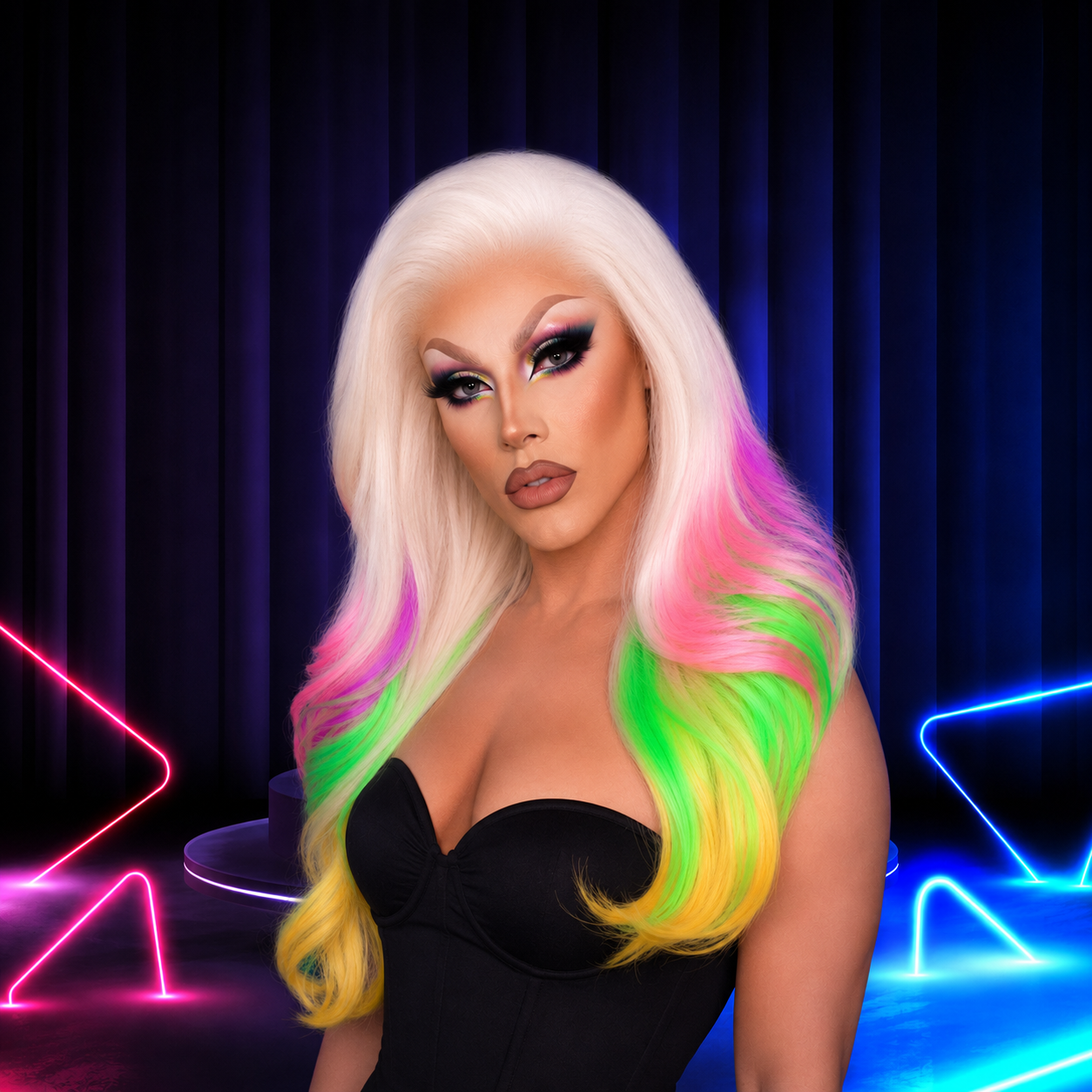 Premium lace front wig for drag queens in Australia with natural hairline and volume.