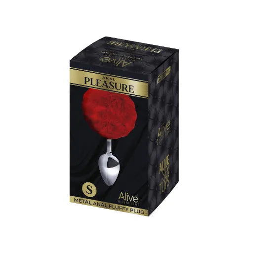 Alive Metal Fluffy Plug Red - S - Take A Peek