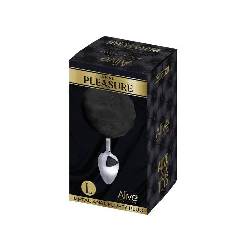 Alive Metal Fluffy Plug Black- L - Take A Peek