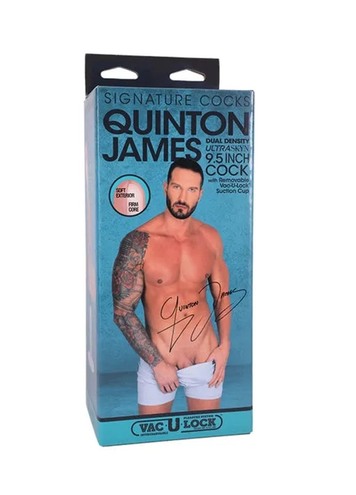 Signature Cocks Quinton James 8" with Removable Vac-U-Lock Suction Cup - Take A Peek
