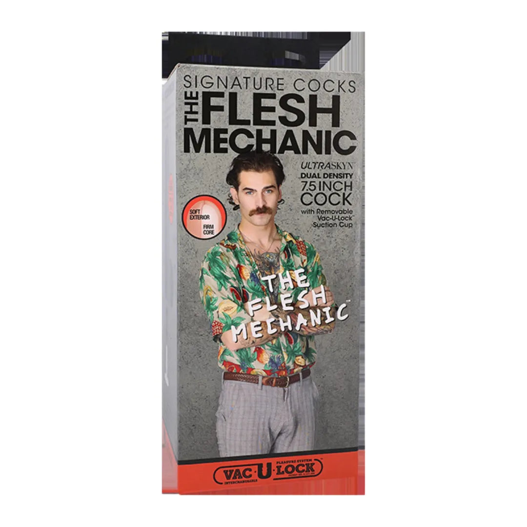 Signature Cocks - The Flesh Mechanic with Removable Vac-U-Lock Suction Cup - Take A Peek