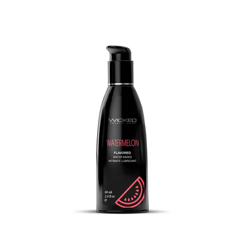 Wicked Aqua Watermelon - Watermelon Flavoured Water Based Lubricant - 60 ml (2 oz) Bottle - Take A Peek