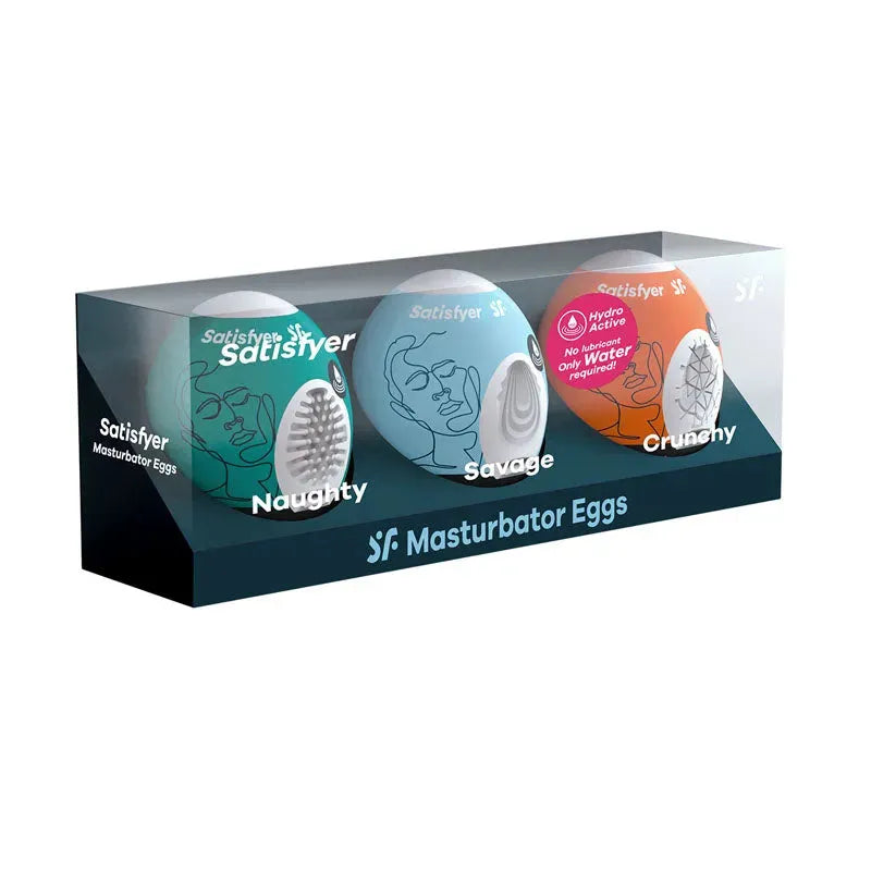Satisfyer Masturbator Eggs - Mixed 3 Pack #2 - Take A Peek