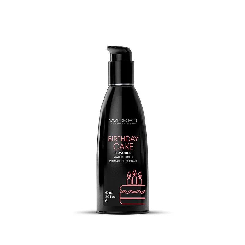 Wicked Aqua Birthday Cake - Cake Flavoured Water Based Lubricant - 60 ml (2 oz) Bottle - Take A Peek