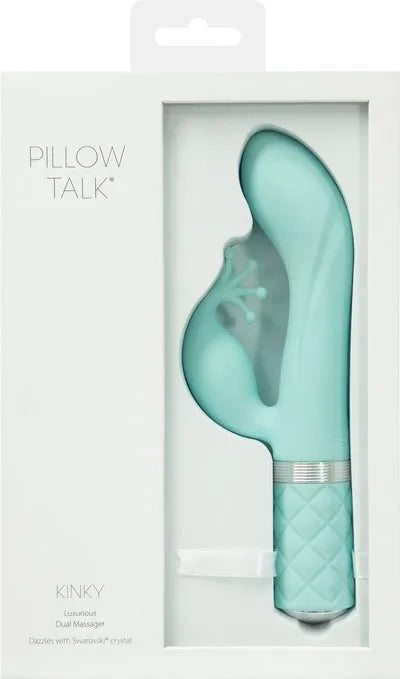 PILLOW TALK KINKY CLITORAL STIMULATOR WITH SWAROVSKI CRYSTALTEAL - Take A Peek