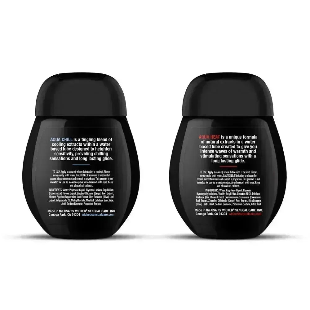 Wicked Sensation Kit - Warming & Cooling Water Based Lubricants - 2 Pack of 120 ml Bottles - Take A Peek