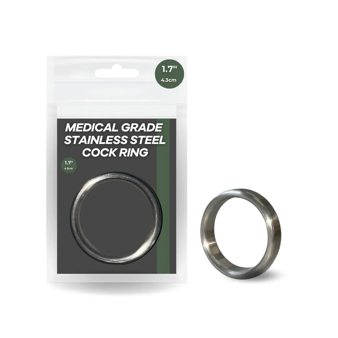 1.7" Medical Grade Stainless Steel Cock Rings - Take A Peek
