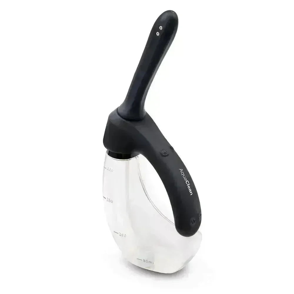 AquaClean Rechargeable Auto Douche Set with Bendable Vibrating Nozzle - 440 ml Capacity with Free Travel Douche Included - Take A Peek