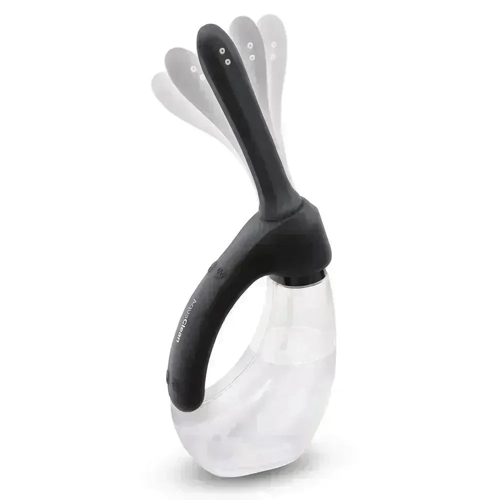 AquaClean Rechargeable Auto Douche Set with Bendable Vibrating Nozzle - 440 ml Capacity with Free Travel Douche Included - Take A Peek