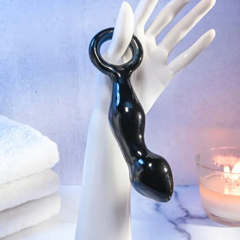 Adam & Eve ADAMS GLASS PROSTATE MASSAGER - Take A Peek