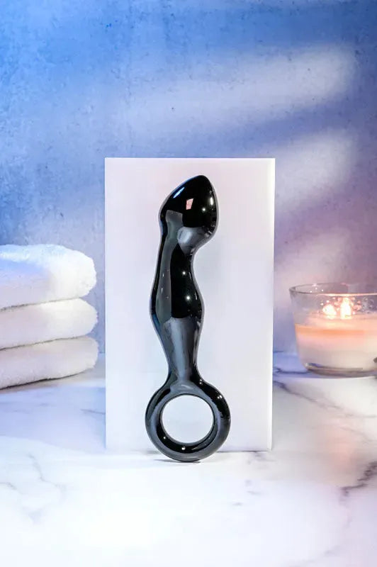 Adam & Eve ADAMS GLASS PROSTATE MASSAGER - Take A Peek