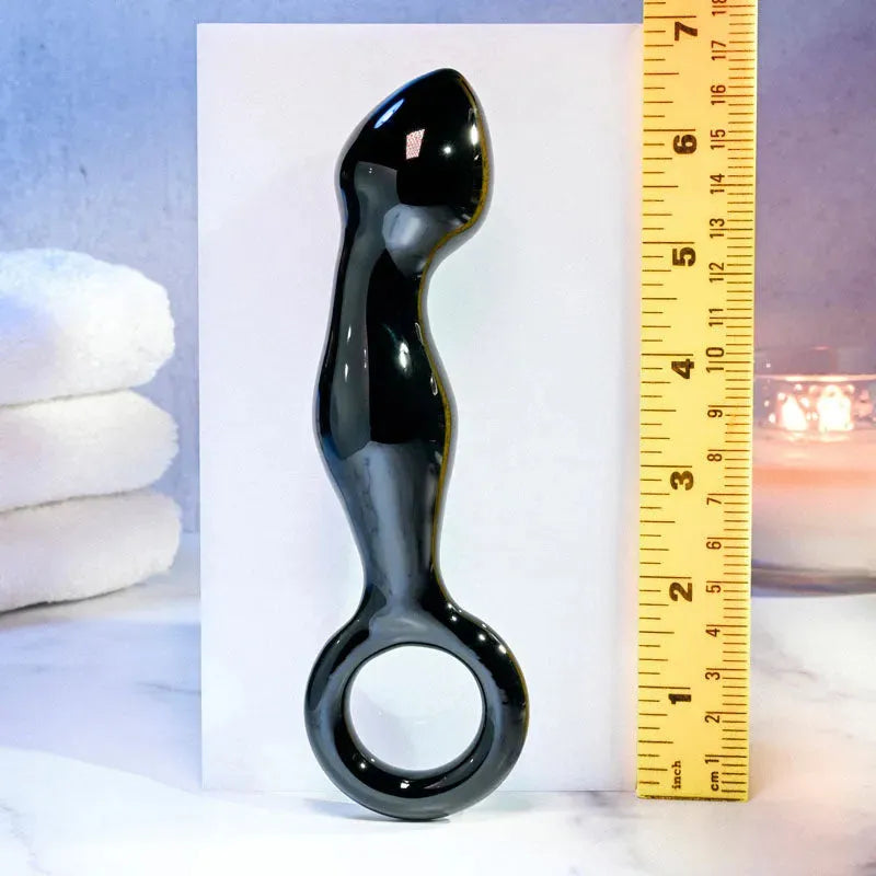 Adam & Eve ADAMS GLASS PROSTATE MASSAGER - Take A Peek