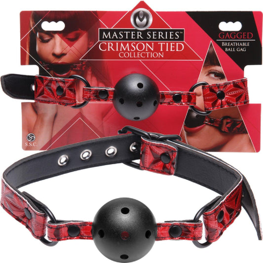 Crimson Tied Breathable Ball Gag - Take A Peek