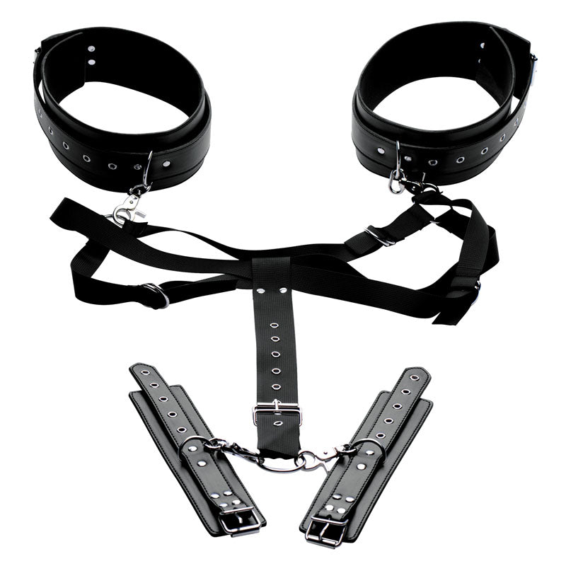 Master Series Acquire Thigh Harness & Wrist Cuffs - Restraints - Take A Peek
