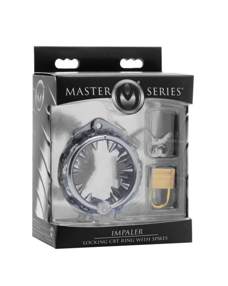 Master Series Impaler Locking CBT Ring with Spikes-AE842