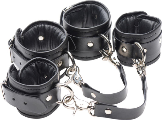 PU Leather Lined Cuffs - Ankle - Take A Peek