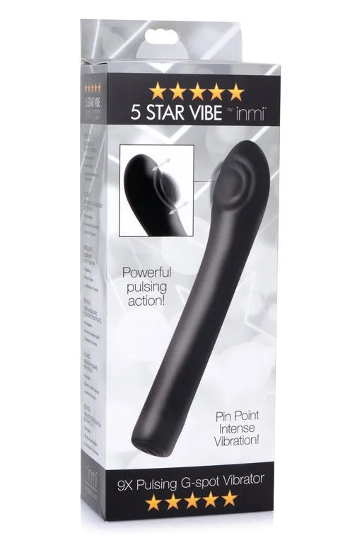 INMI 5 Star 9X Pulsing G-Spot Vibe - Black - Take A Peek
