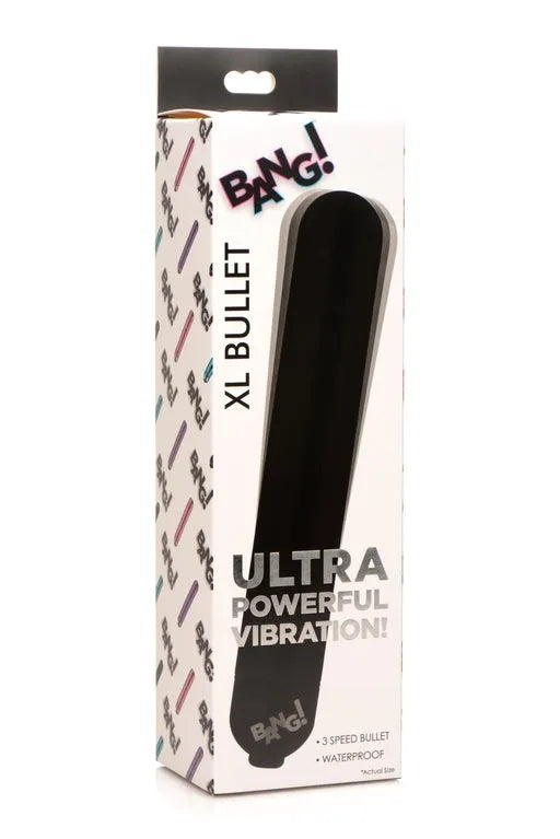 Bang! Vibrating Metallic XL Bullet - Black - Take A Peek