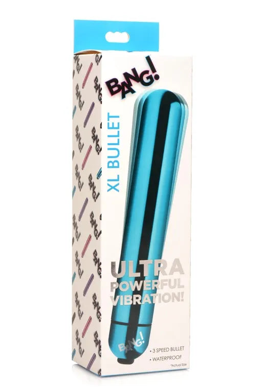 Bang! Vibrating Metallic XL Bullet - Blue - Take A Peek