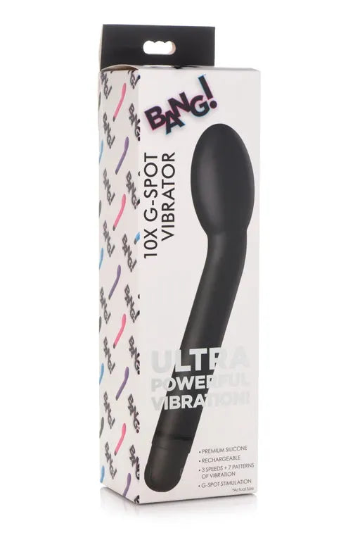 Bang! 10X G-Spot Rechargeable Vibrator - Black - Take A Peek