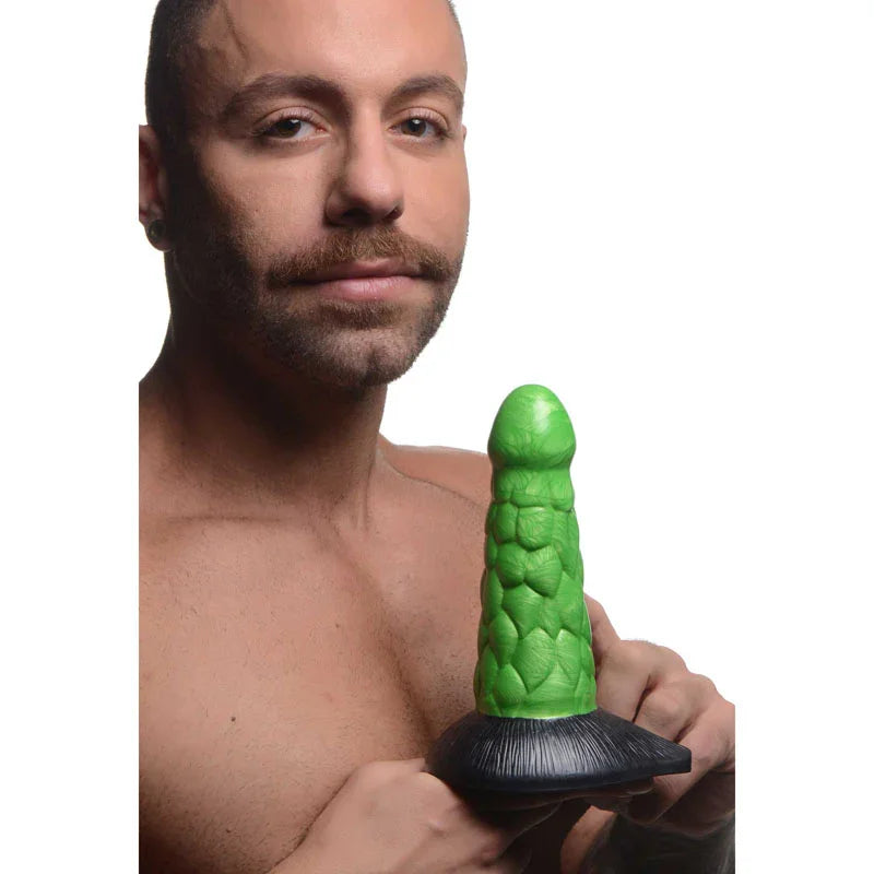Creature Cocks Radioactive Reptile Thick Scaly Silicone Dildo - 19 cm Dildo - Take A Peek