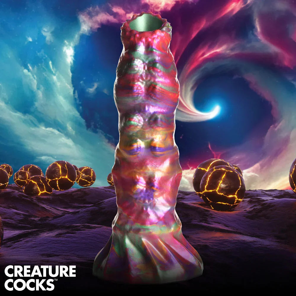 Creature Cocks Larva Silicone Dildo - 22.9 cm Fantasy Dildo with Eggs - Take A Peek