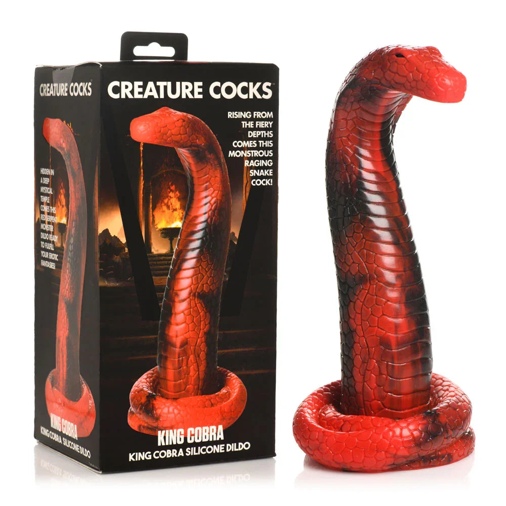 Creature Cocks King Cobra Silicone Dildo - 21.4 cm Fantasy Dildo - Take A Peek