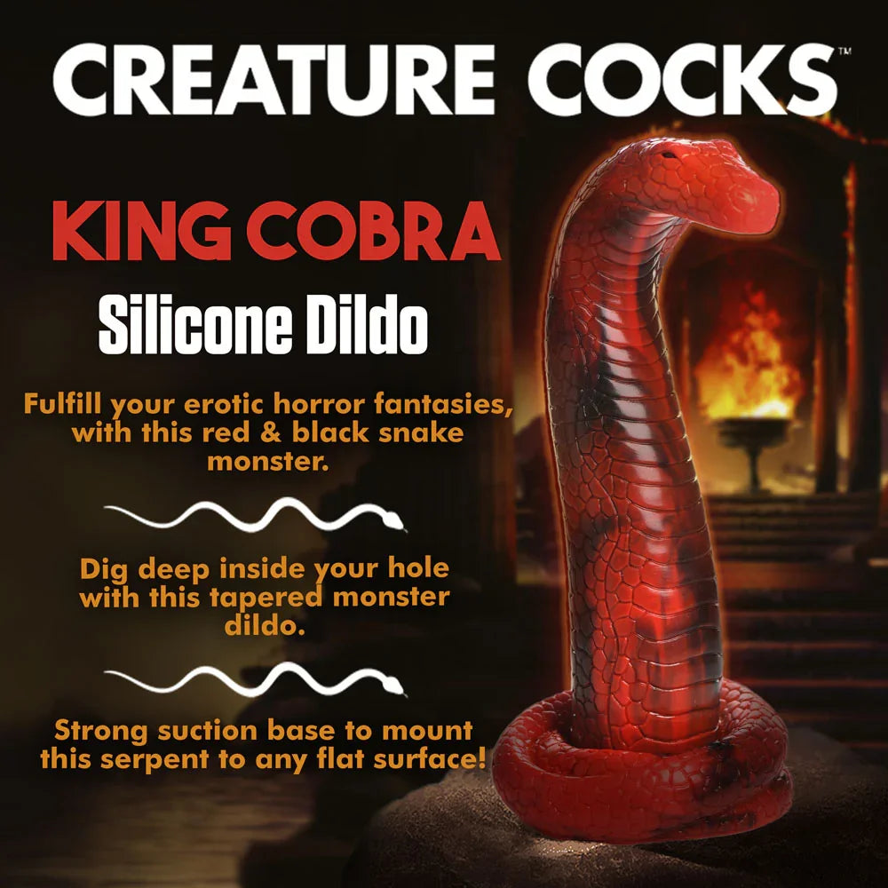 Creature Cocks King Cobra Silicone Dildo - 21.4 cm Fantasy Dildo - Take A Peek