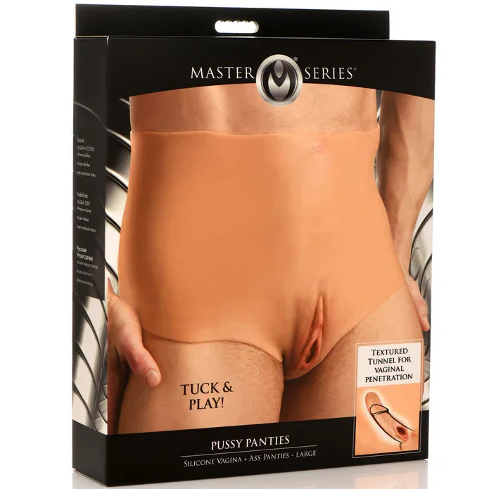 Master Series Pussy Panties Silicone Vagina + Ass Panties - Large - Take A Peek