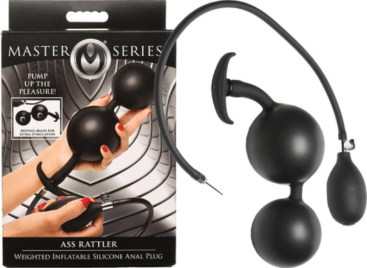 Ass Rattler Weighted Inflatable Silicone Anal Plug - Take A Peek