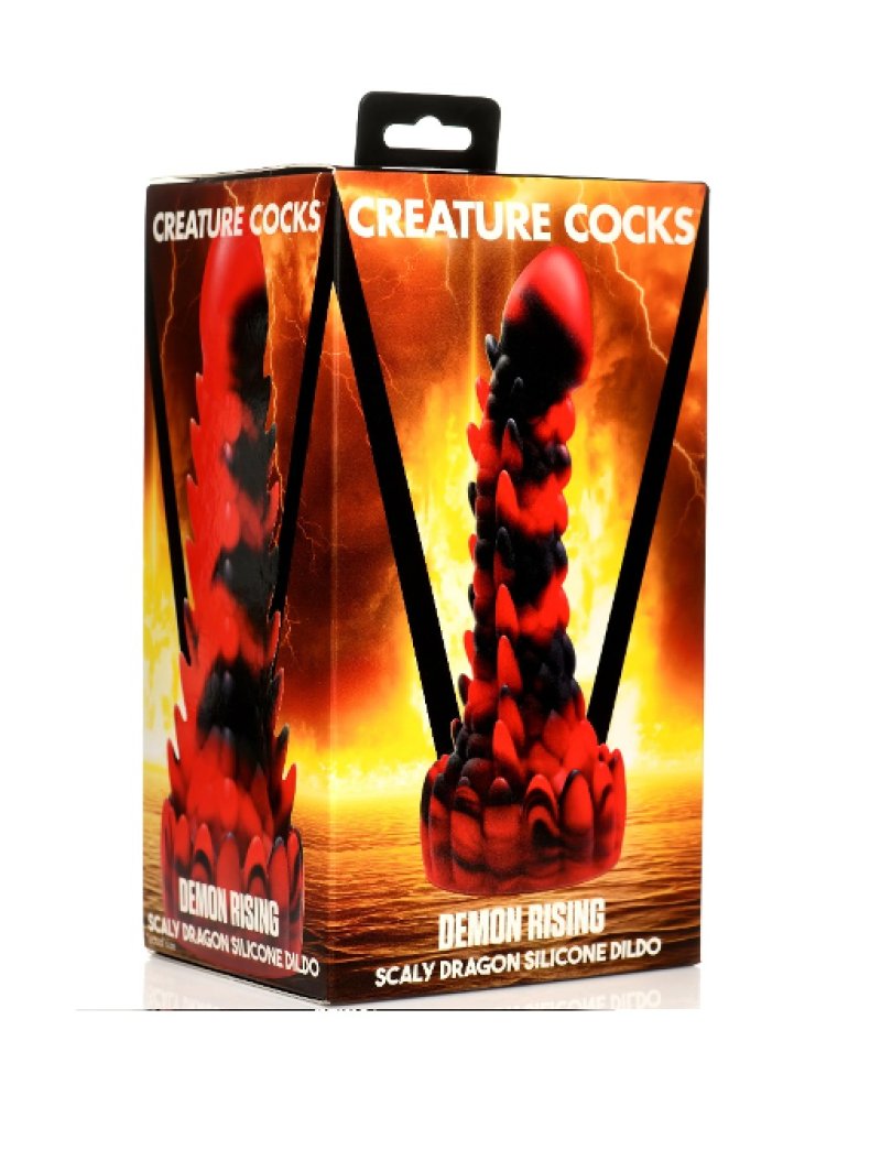 Creature Cocks Demon Rising Scaly Dragon Silicone Dildo-AH267