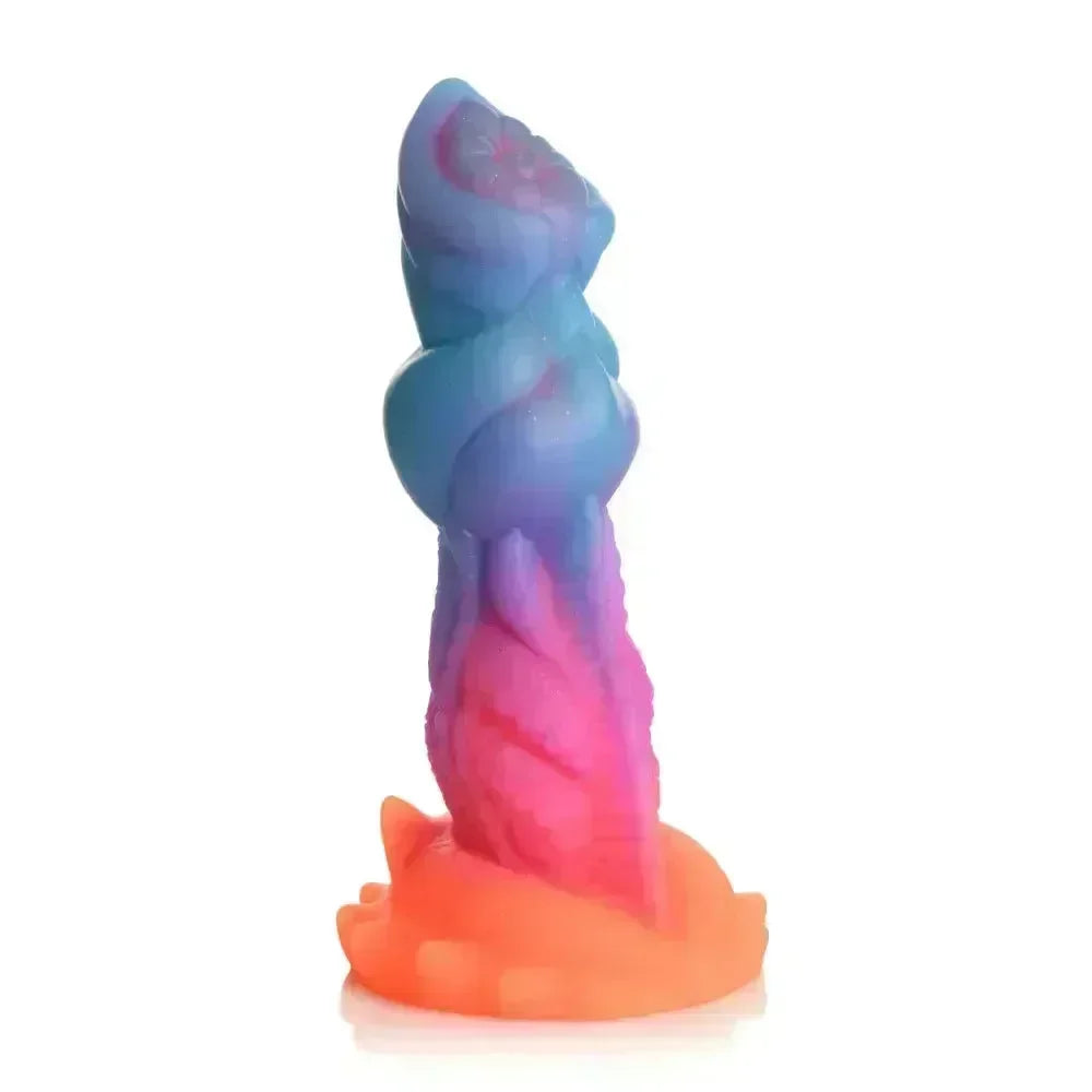 Creature Cocks Aqua-Cock - Glow in Dark Multi- 19.3 cm Fantasy Dildo - Take A Peek