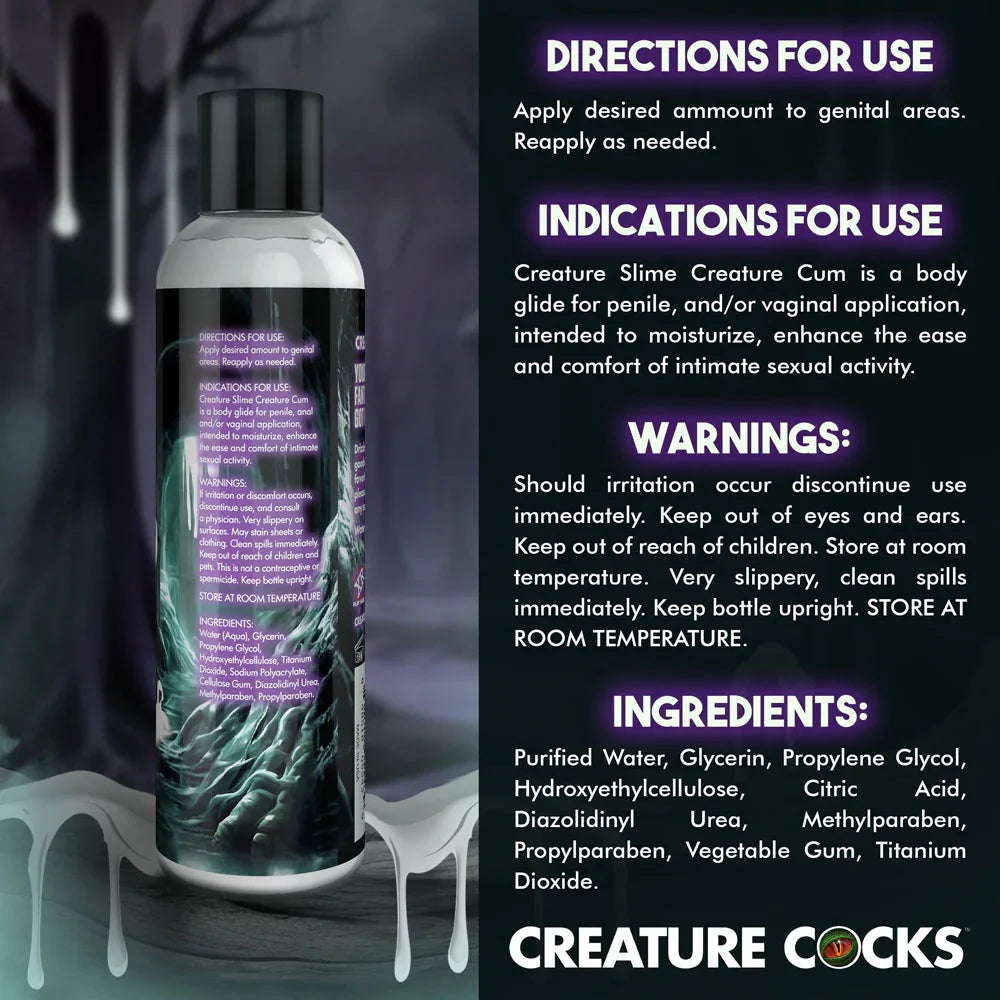 Creature Slime by Creature Cocks - Creature Cum - Cum Lubricant - 236 ml Pump Bottle - Take A Peek